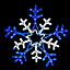 The Christmas Workshop Blue & White Snowflake Rope Light