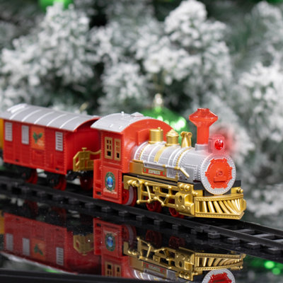 The Christmas Workshop Classic Christmas Train Set Festive Polar Express Decoration Realistic Sounds Lights 330cm