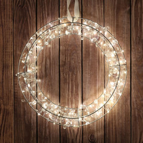The Christmas Workshop Light-Up Crystal Gem Wreath