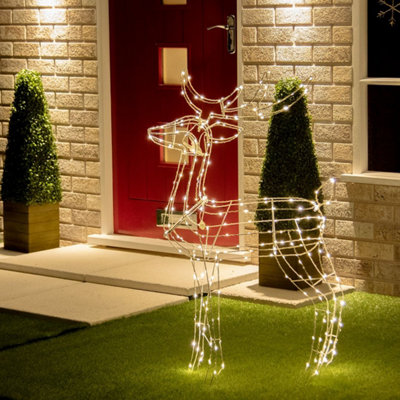 The Christmas Workshop Light Up Standing Reindeer Outdoor