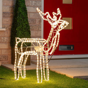 The Christmas Workshop Moving Reindeer Rope Light - Warm White
