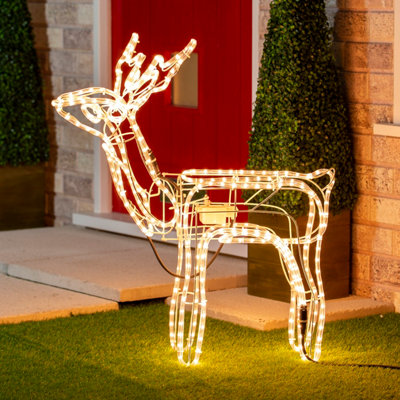 The Christmas Workshop Moving Reindeer Rope Light - Warm White - 5