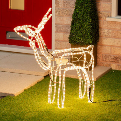 The Christmas Workshop Moving Reindeer Rope Light - Warm White - 6