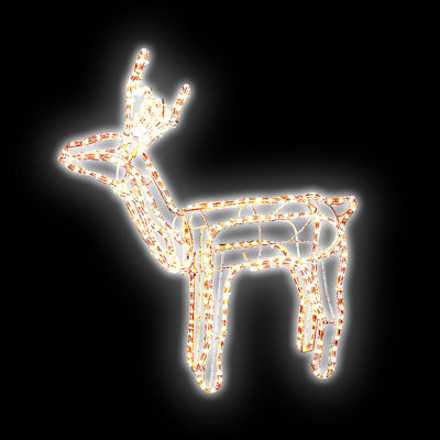 The Christmas Workshop Moving Reindeer Rope Light - Warm White - 7