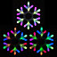 The Christmas Workshop Multi-Coloured Snowflake Window Light
