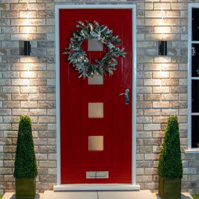 The Christmas Workshop Premium 60cm Pre-Lit Christmas Wreath - 5