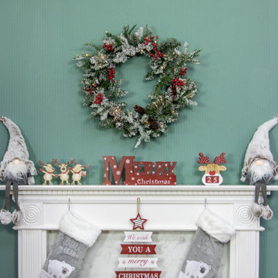 The Christmas Workshop Premium 60cm Pre-Lit Christmas Wreath - 8