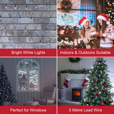 The Christmas Workshop Set of 150 Bright White Net Lights - 5