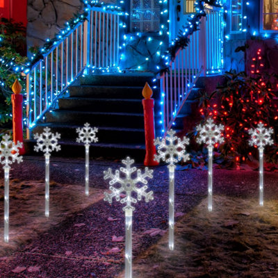 Snowflake outdoor christmas deals lights