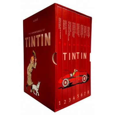 THE COMPLETE ADVENTURES OF TINTIN COLLECTION 8 BOOKS BOX GIFT SET