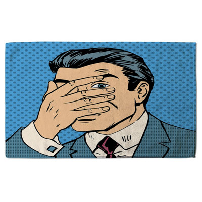 The confused man hide and seek game pop art comics retro style Halftone (Bath Towel) / Default Title Price Comparisons | Compare The Build