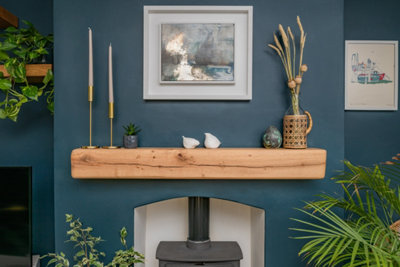 The Farmhouse Natural Oak Fireplace Beam 14cm x 14cm x 120cm
