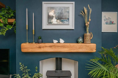 The Farmhouse Warm Oak Fireplace Beam 14cm x 14cm x 110cm
