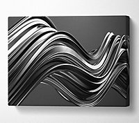 The Flow Of Grey Canvas Print Wall Art - Medium 20 x 32 Inches