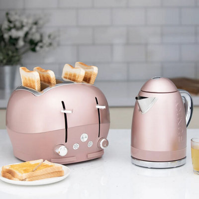 Pink kettle on sale and toaster sets