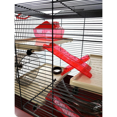 The Grand Hamster Cage With Accessories 500x450x330 - Maroon