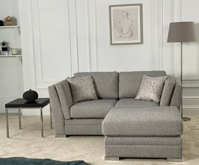 2 seater sofa with pouffe discount