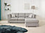 The Great British Sofa Company Charlotte 3 Seater Light Grey Sofa With Footstool