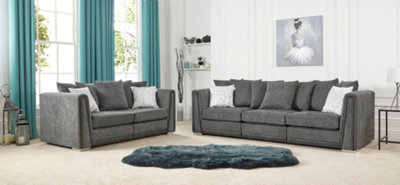 The Great British Sofa Company Edinburgh 3 Seater and 2 Seater Dark Grey Sofas