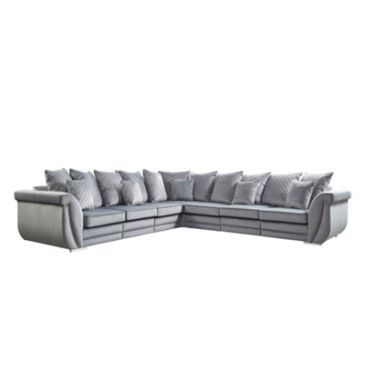 The Great British Sofa Company Hampton Corner 3&3 Seater Velvet Sofa