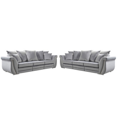 The Great British Sofa Company Hampton Pair of 3 Seater Velvet Sofas