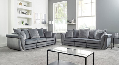 The Great British Sofa Company Hampton Pair of 3 Seater Velvet Sofas
