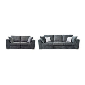 The Great British Sofa Company Hatton 3 & 2 Seater Dark Grey Sofas