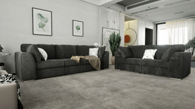 The Great British Sofa Company Hatton 3 & 2 Seater Dark Grey Sofas