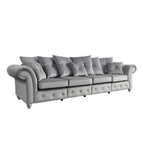 The Great British Sofa Company Kensington 4 Seater Velvet Sofa