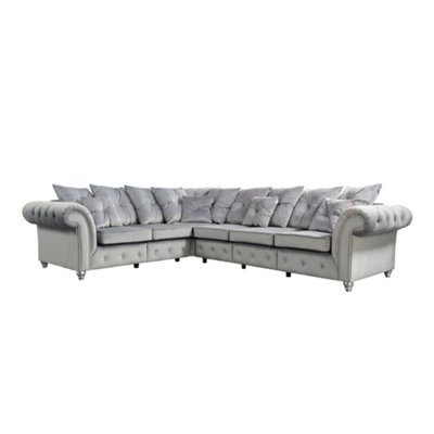 The Great British Sofa Company Kensington Corner 3&2 Seater Velvet Sofa