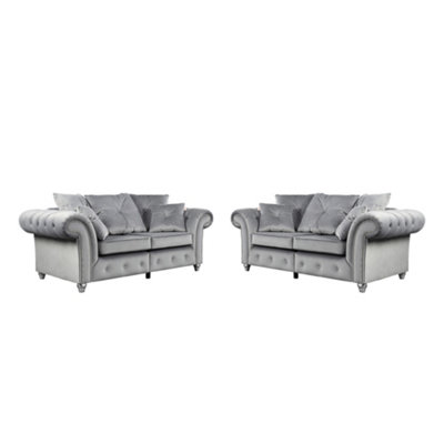 The Great British Sofa Company Kensington Pair of 2 Seater Velvet Sofas