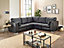 The Great British Sofa Company Verona Grey Real Leather Large Corner Sofa