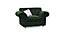 The Great British Sofa Company Windsor Bottle Green Armchair - Silver Feet