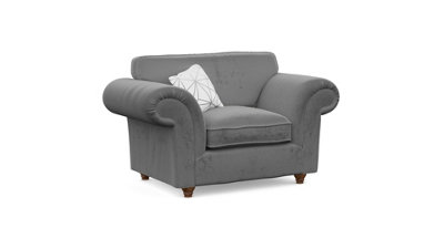 The Great British Sofa Company Windsor Granite Armchair - Brown Feet