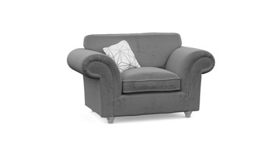 The Great British Sofa Company Windsor Granite Armchair - Silver Feet