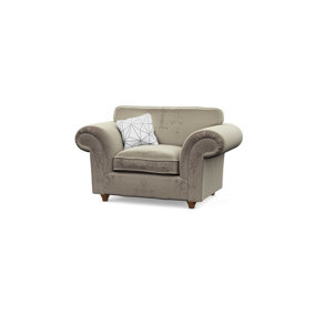 The Great British Sofa Company Windsor Mink Armchair - Brown Feet