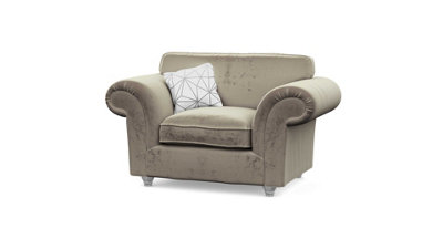 The Great British Sofa Company Windsor Mink Armchair - Silver Feet