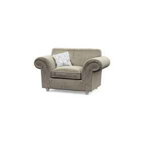 The Great British Sofa Company Windsor Mink Armchair - Silver Feet