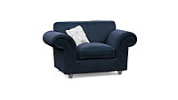 The Great British Sofa Company Windsor Royal Armchair - Silver Feet