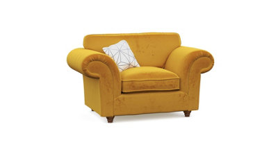 The Great British Sofa Company Windsor Saffron Armchair - Brown Feet