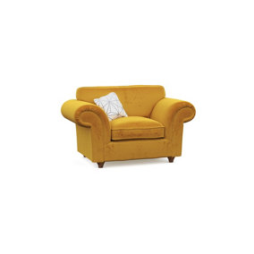 The Great British Sofa Company Windsor Saffron Armchair - Brown Feet