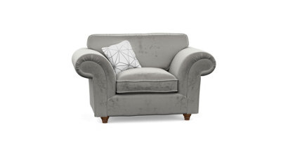 The Great British Sofa Company Windsor Silver Armchair - Brown Feet