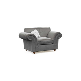 The Great British Sofa Company Windsor Steel Armchair - Brown Feet