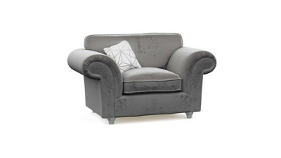 The Great British Sofa Company Windsor Steel Armchair - Silver Feet