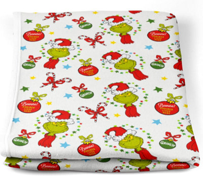 Christmas The Grinch 2024 Flannel Fleece Blanket, Air Conditioning Blanket, 50x60