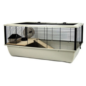 The Grosvenor Large Rat and Hamster Cage with Shelf - Grey