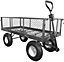 The Handy Garden Trolley THLGT Large Steel Garden Cart 350kg Capacity with Puncture Proof Wheels and Fold Down Sides