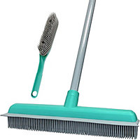 The Home Valet Company Rubber Broom set for floor cleaning and pet hair removal