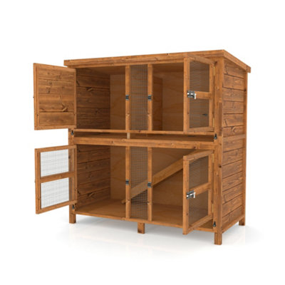 The Hutch Company 4ft Chartwell Double Rabbit Guinea Pig Hutch Extra Deep and High Ceilings - 3