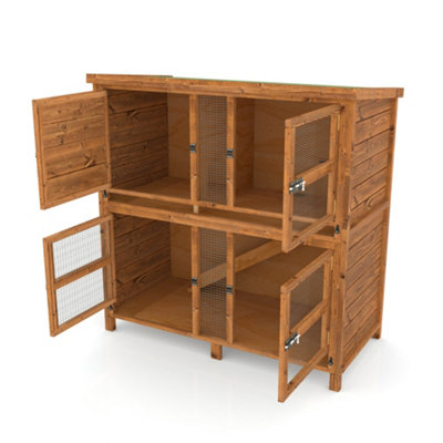 The Hutch Company 4ft Chartwell Double Rabbit Guinea Pig Hutch Extra Deep and High Ceilings - 4